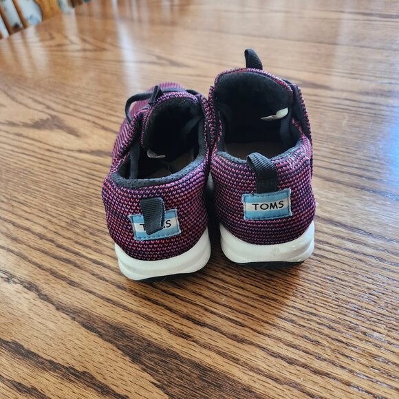 Toms Women's Del Rey Knit Fashion Sneakers Black Plum Purple Size 7 - Picture 5 of 8